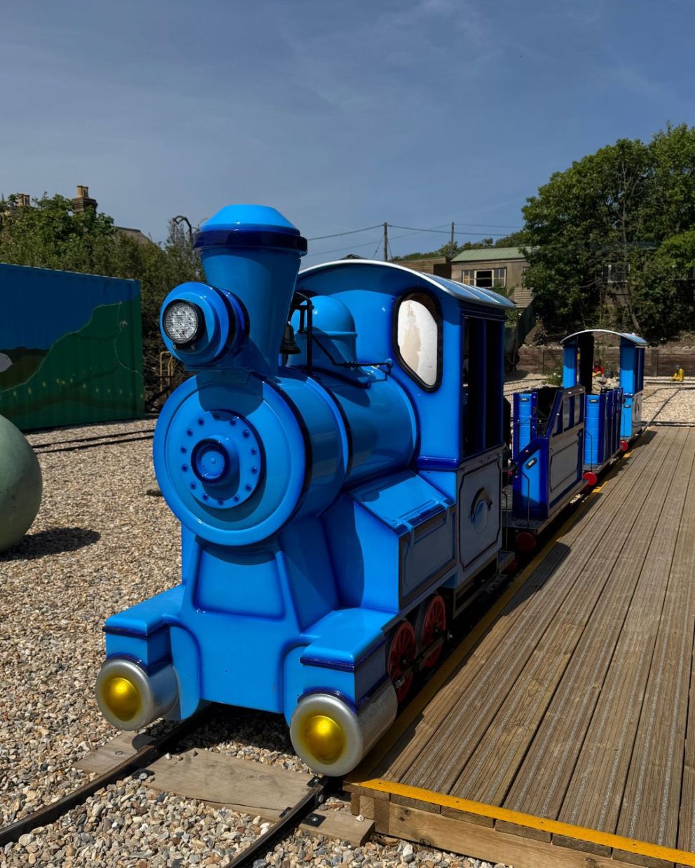 Blue Blackgang Express train ride at Blackgang Chine