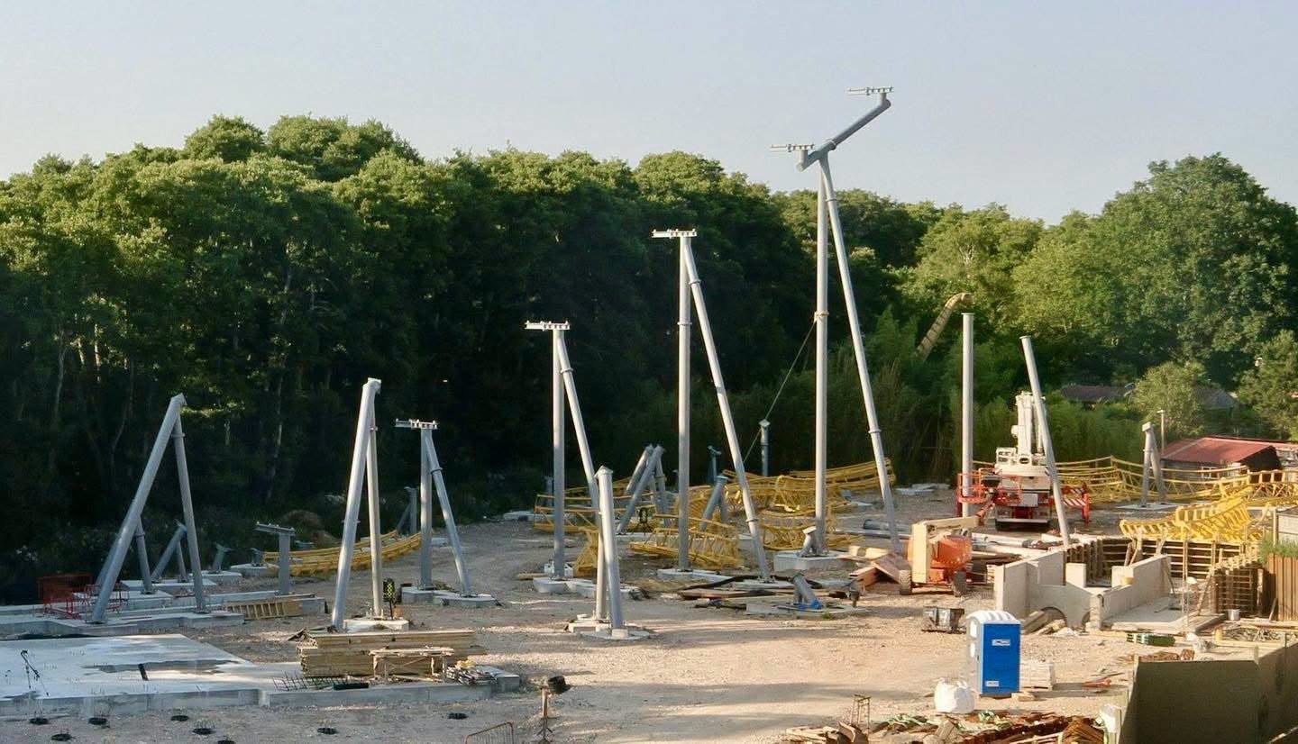 Serpent's Curse construction supports rising at Paultons Park