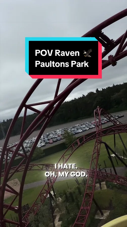Raven roller coaster POV at Paultons Park on TikTok